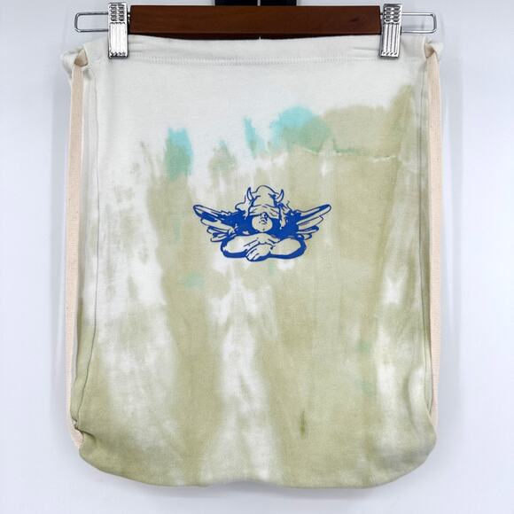 Boy's Lie Drawstring Backpack Bag Soft Cupid Green Turquoise White NWT - Picture 1 of 9